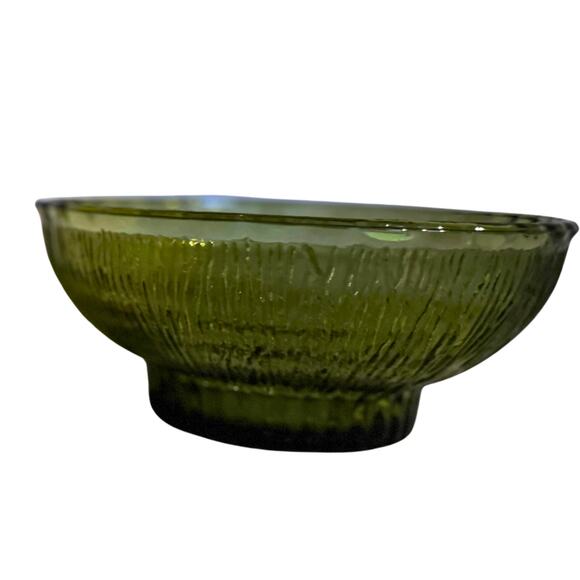 Vintage 1975 FTD "Moss" Glass Bowl - Mid-Century Modern Vibe - Picture 6 of 9